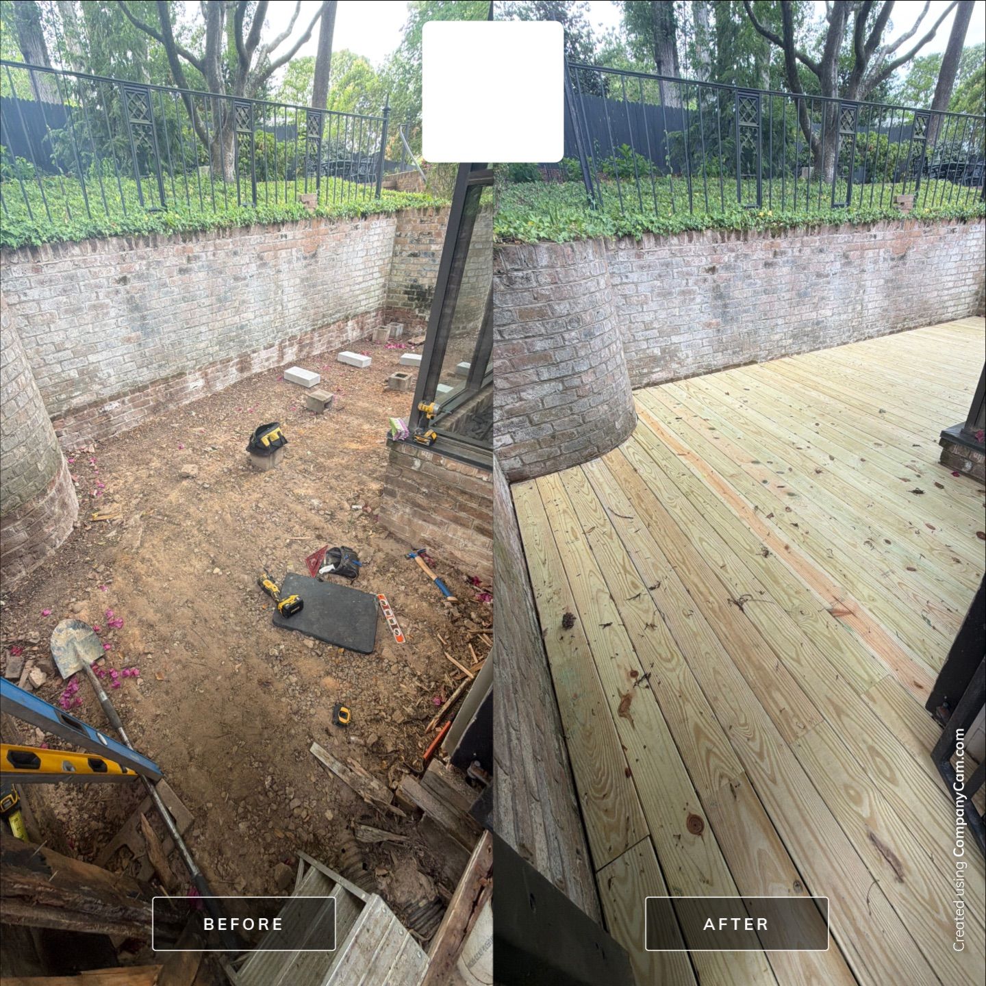 Before and after: Backyard Deck Build in Raleigh, NC