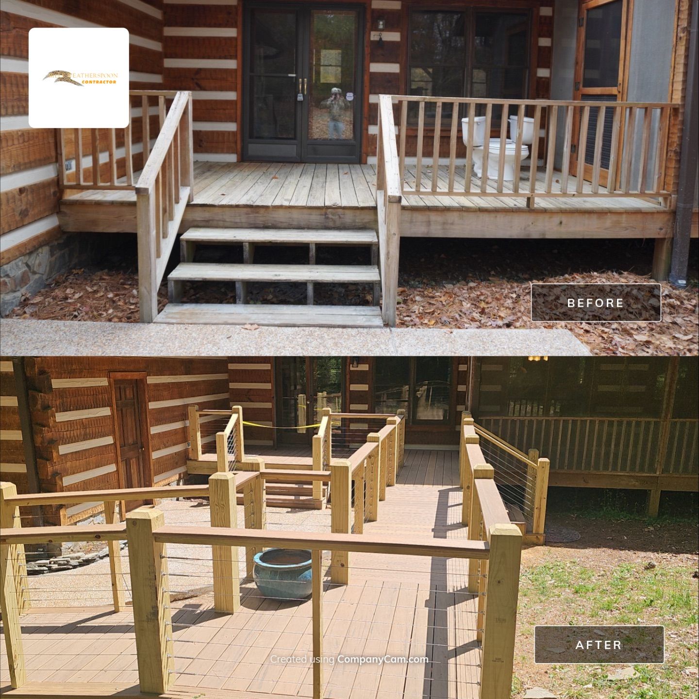 Before and after: Deck & Ramp Rebuild in Raleigh, NC