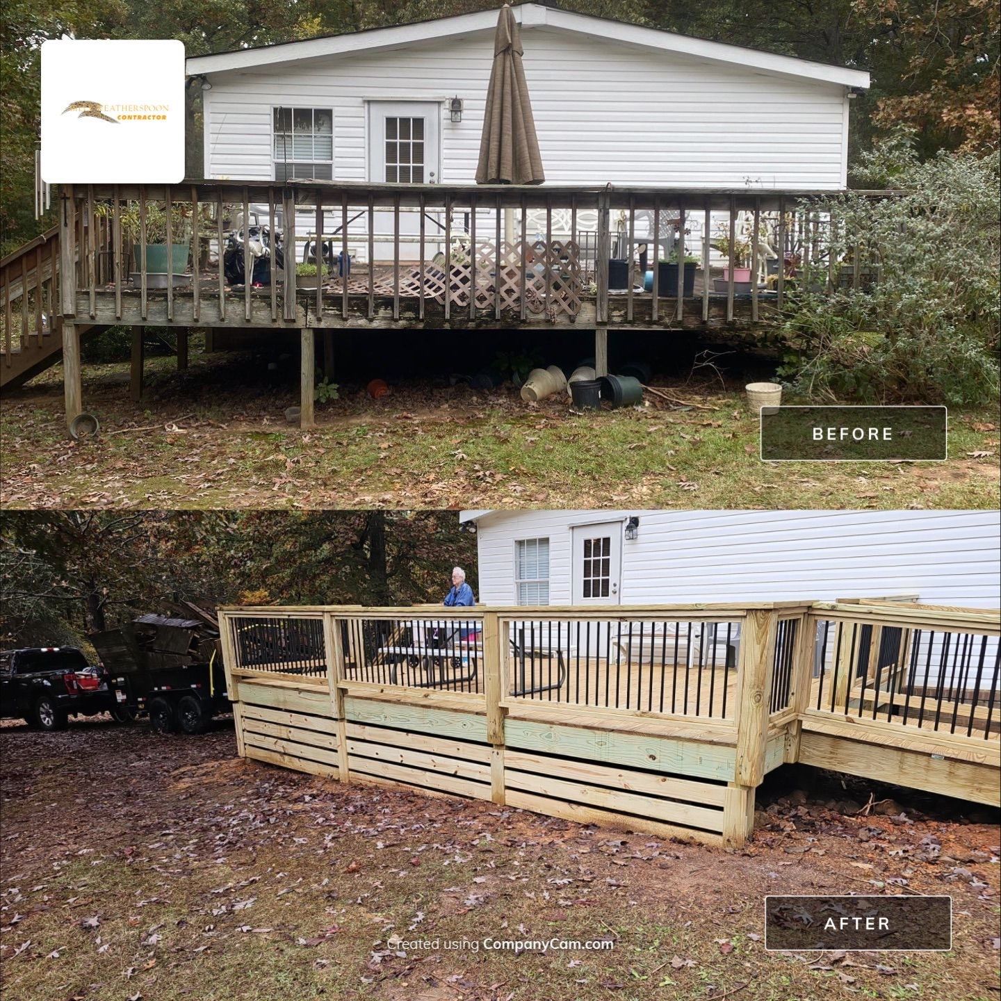 Before and after: Full Deck Rebuild in Raleigh, NC