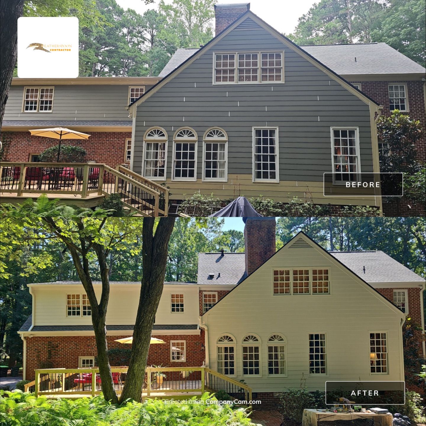 Before and after: Home Exterior Transformation in Raleigh, NC