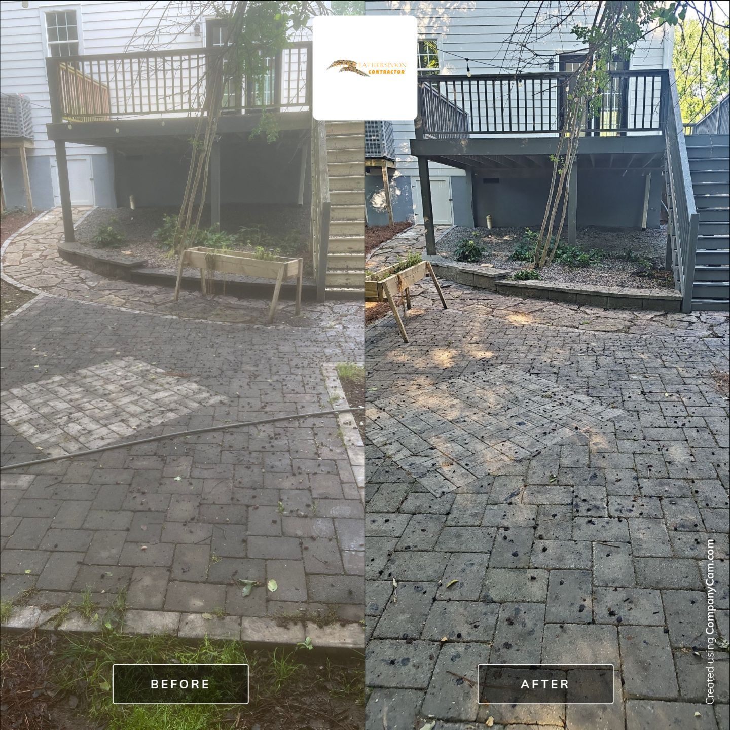 Before and after: Patio & Hardscape Refresh in Raleigh, NC