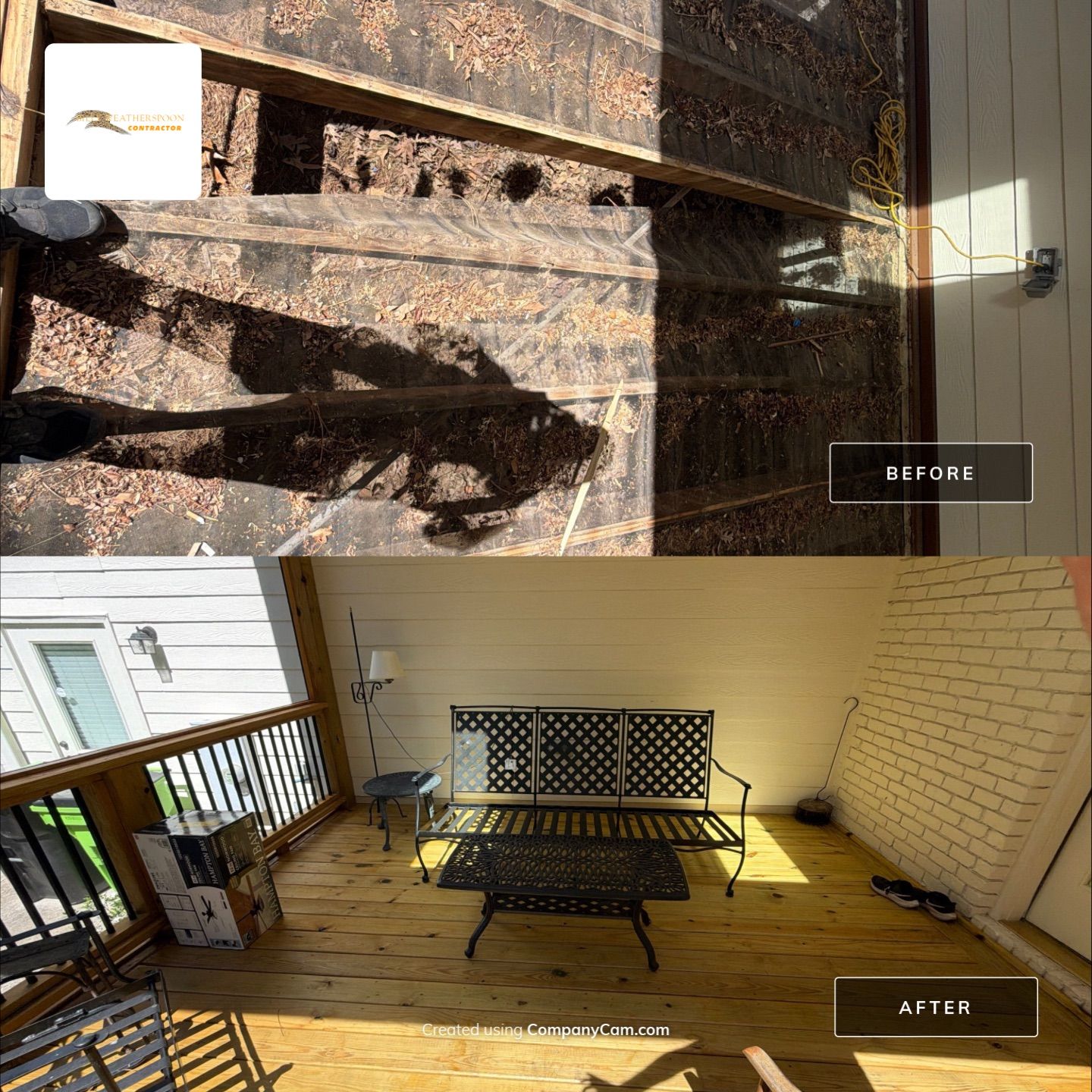 Before and after: Screened Porch Transformation in Raleigh, NC